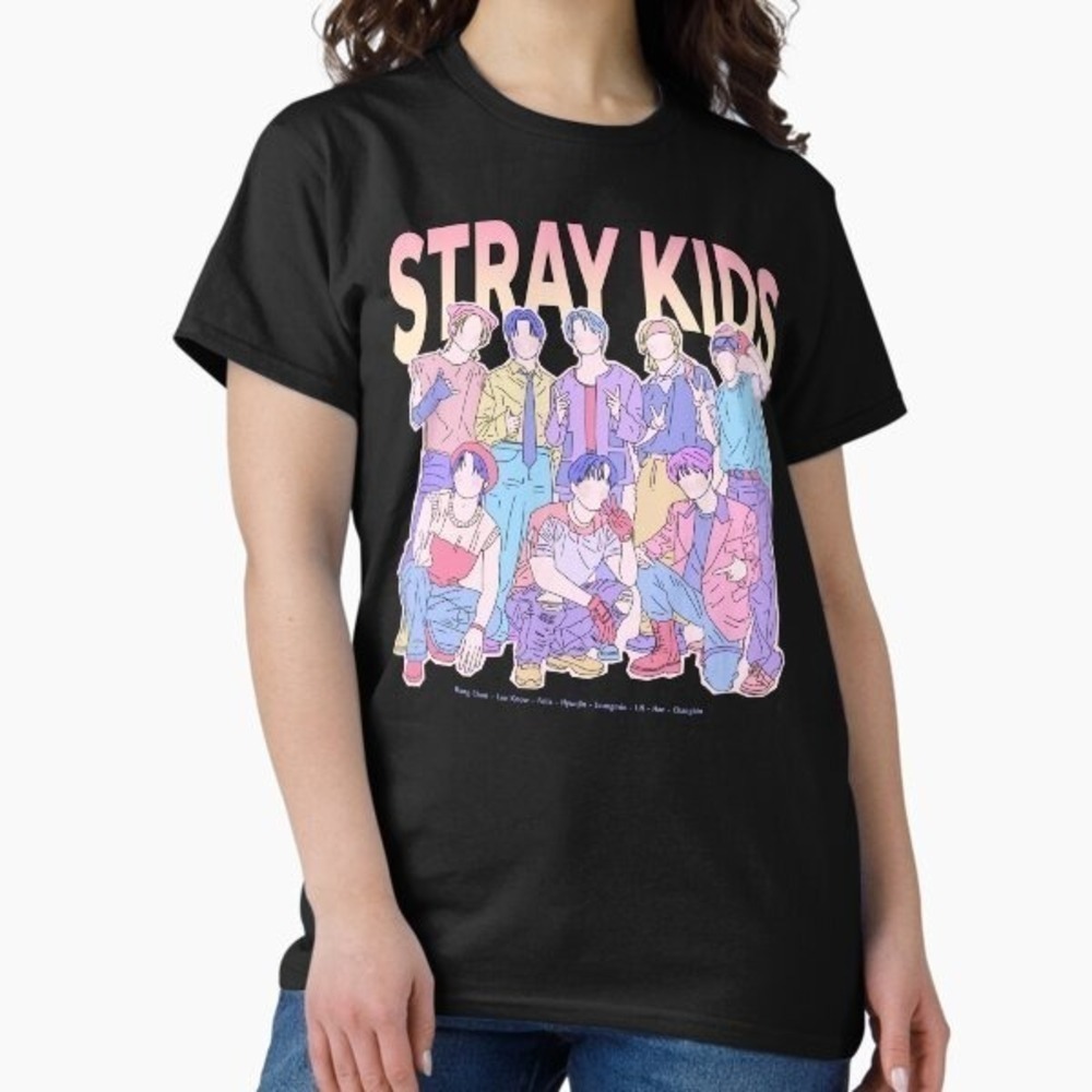 Stray Kids Kpop Fan Culture Graphic Korean Music Unisex Gift T-Shirt